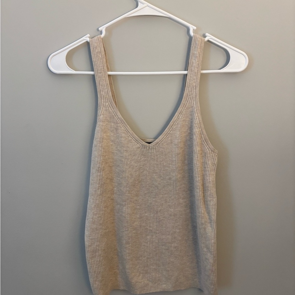 Banana Republic Beige Ribbed Tank Top